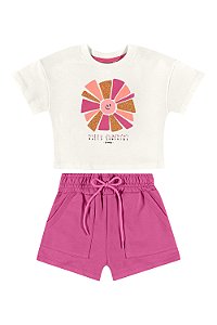Conjunto Blusa Malha E Short Moletinho - Ref 34179 Quimby