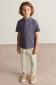 Camisa Polo Menino Infantil - Pique Com Botão - Colorittá - Ref 74275