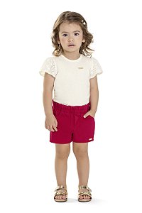 Blusa Feminina Infantil Malha e Detalhe Na Manga - Ref 73343 - Coloritta