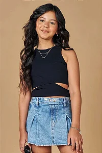 Blusa Cropped em Molevisco - Ref 77488 - Lilimoon