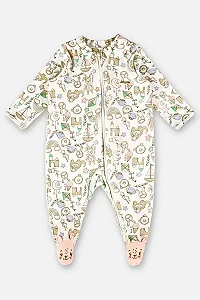 Macacão para Bebê Menina em Suedine Comfy (Off White) - Ref 45621 Up Baby