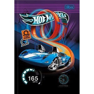 CADERNO TILIBRA BROCHURA CAPA DURA 1/4 (P) HOT WHEELS 80 FOLHAS 1776-P