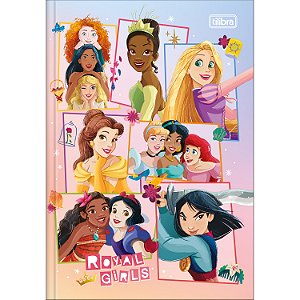 CADERNO TILIBRA BROCHURA CAPA DURA 1/4 (P) PRINCESAS 80 FOLHAS 97-P