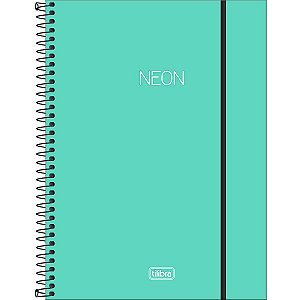 CADERNO TILIBRA UNIVERSITÁRIO 10 MAT C DURA NEON AZUL C/ELÁSTICO 160FLS 4805-P