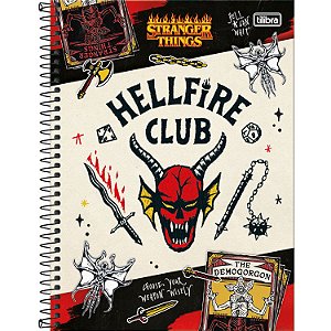 CADERNO TILIBRA UNIVERSITÁRIO 01 MATÉRIA CAPA DURA STRANGER THINGS 80 FOLHAS 3695-P (CORES SORTIDAS)