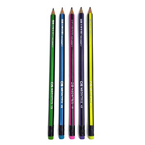 LÁPIS CIS GRAFITE NEOTRIX HB COM BORRACHA NEON