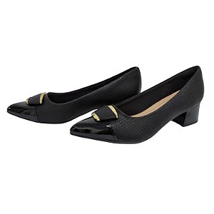 SAPATO PICCADILLY SALTO MÉDIO 739032-3 SCARPIN COMFORT FEMININO