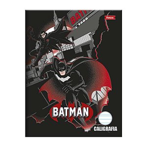 CADERNO FORONI CALIGRAFIA/2 LINHAS CAPA DURA BATMAN 40 FOLHAS 92738-P (CORES SORTIDAS)