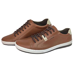 TÊNIS FREE WAY CASUAL TRACK 01 COURO 3813 WHISKY MASCULINO