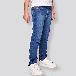 CALÇA MAX TEEN JEANS/ELASTANO 8497 SLIM MASCULINA INFANTIL