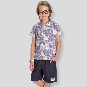 CONJUNTO VERÃO RANDA MUNDU BERMUDA MOLETOM/CAMISA MANGA CURTA 9486 MASCULINO