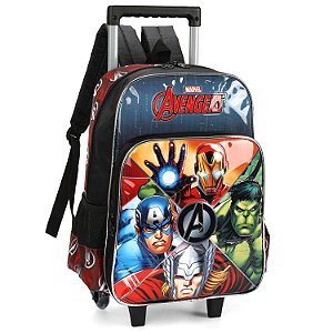 MOCHILA  MAXLOG LUXCEL AVENGERS IC39766AG COM RODINHA/CARRINHO MASCULINA 26515-P 26515-P