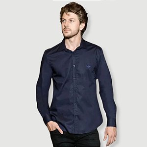 CAMISA LEE MANGA LONGA 8007L SLIM ALGODÃO LISA MASCULINA