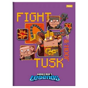 CADERNO FORONI BROCHURÃO CAPA DURA MINECRAFT 80 FOLHAS 2746-P (CORES SORTIDAS)
