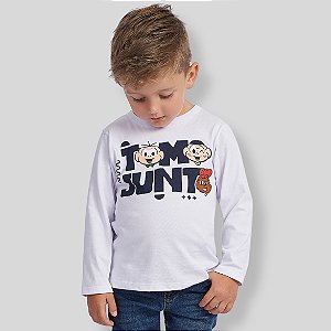 CAMISETA BY GUS MANGA LONGA COMFORT ALGODÃO SILKADA MASCULINA INFANTIL