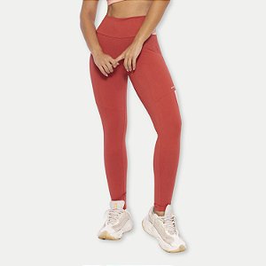 CALÇA DI PAULA POLIAMIDA LEGGING LARANJA  COM RECORTE FEMININA