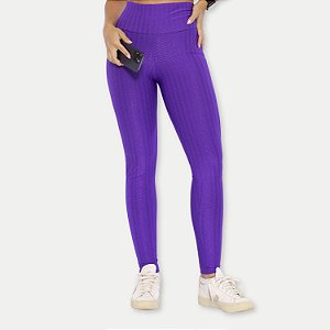 CALÇA DI PAULA POLIESTER LEGGING ROXO FEMININA
