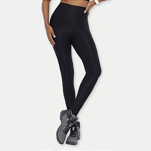CALÇA DI PAULA POLIESTER LEGGING PRETA FEMININA