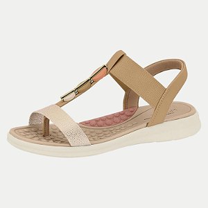 SANDALIA MODARE ANABELA BAIXA CARAMELO FEMININA