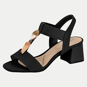 SANDALIA MODARE SALTO ACTIVE PRETO FEMININA