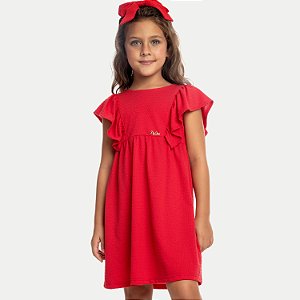 VESTIDO BY GUS MC MALHA VERMELHO FEMININO INFANTIL