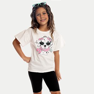 CONJ. VERÃO BY GUS BERMUDA COTTON BLUSA MC FEMININO INFANTIL