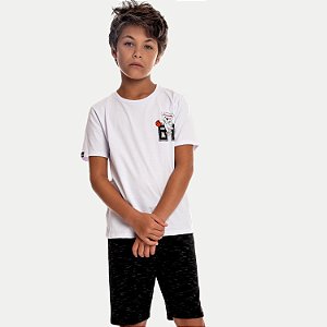 CONJ. VERÃO BY GUS BERMUDA MOLETINHOCAMISETA MC  MASCULINO INFANTIL
