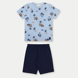 CONJ. VERÃO ALAKAZOO BERMUDA E CAMISETA MC MALHA MASCULINO INFANTIL