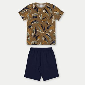 CONJ. VERÃO ALAKAZOO BERMUDA/CAMISETA MC MALHA MASCULINO INFANTIL