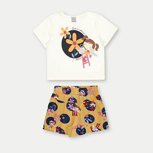 CONJ. VERÃO ALAKAZOO SHORT/BLUSA MC MALHA FEMININO