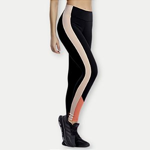 CALÇA GRAPHENE POLIAMIDA LEGGING COM RECORTE PRETO FEMININA