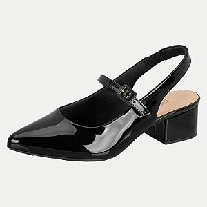 SAPATO MODARE SALTO MÉDIO CHANEL PRETO FEMININO