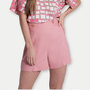 SHORT LUNENDER LINHO ALFAIATARIA FEMININO