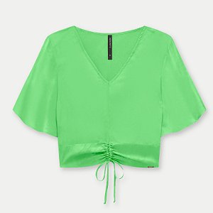 BLUSA LUNENDER MANGA CURTA VISCOSE LISA FEMININA