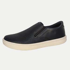 TÊNIS PEGADA CASUAL COURO IATE PRETO MASCULINO