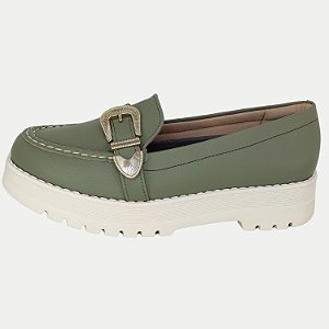 SAPATO MODARE MOCASSIM  LOAFER VERDE FEMININO