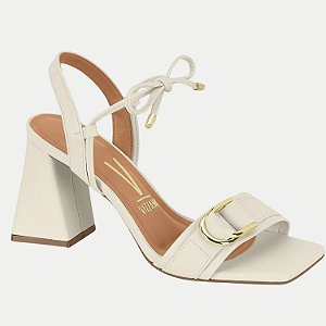 SANDALIA VIZZANO SALTO ALTO ACTIVE OFFWHITE FEMININA ADULTO