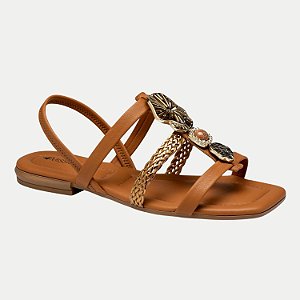 SANDALIA MISSISSIPI RASTEIRA CARAMELO FEMININA ADULTO