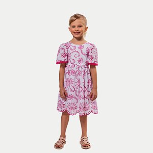 VESTIDO VIGAT MANGA CURTA LASE FEMININO INFANTIL