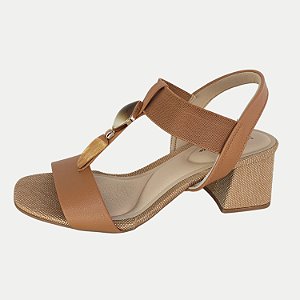 SANDALIA MODARE SALTO ALTO ACTIVE CARAMELO FEMININA ADULTO