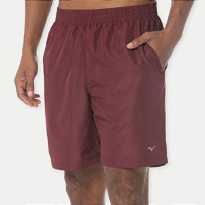 BERMUDA MIZUNO POLIESTER  FITNESS BORDÔ MASCULINA ADULTO