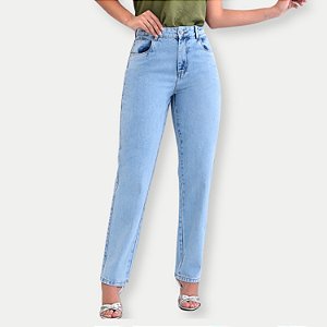 CALÇA MAC JEANS BRUTO MOM JEANS CLARO FEMININA ADULTO
