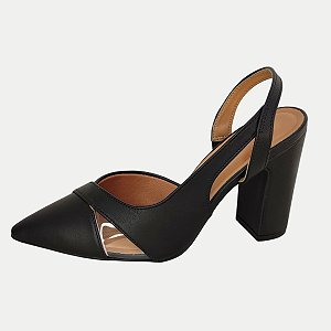 SAPATO VIZZANO SALTO ALTO CHANEL PRETO FEMININO ADULTO