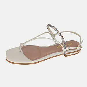 SANDALIA VIA SCARPA RASTEIRA OFFWHITE FEMININA ADULTO