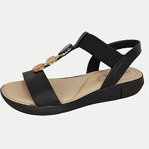 SANDALIA MODARE ANABELA MEDIA PRETO FEMININA ADULTO
