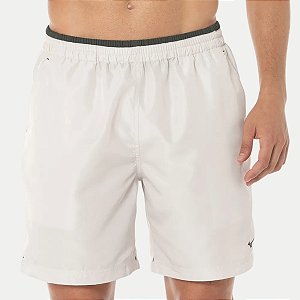 BERMUDA MIZUNO BRANCO POLIESTER FITNESS MASCULINA ADULTO