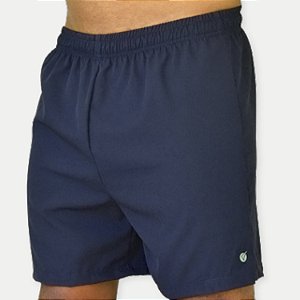 SHORT VOLEIO POLIESTER COM ELASTANO AZUL MARINHO FITNESS MASCULINO ADULTO