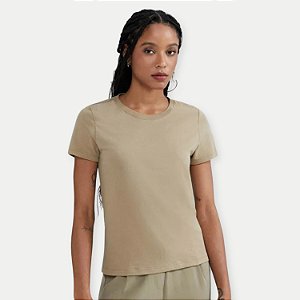 BLUSA HERING MANGA CURTA TSHIRT ALGODÃO LISA CAQUE FEMININA ADULTO