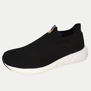 TÊNIS MODARE CASUAL  IATE KNIT PRETO FEMININO