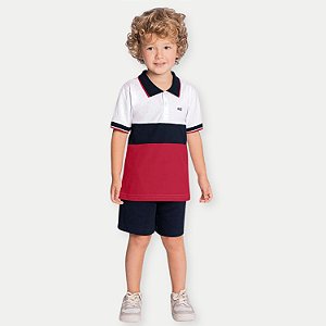 CONJ. VERÃO ALAKAZOO BERMUDA E POLO MC MALHA MASCULINO INFANTIL